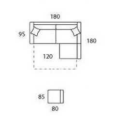 Inside 75 Angle FASTER 2-3 places ouverture express polyuréthane noir couchage 120cm module chauffeuse coffre