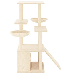 Acheter Arbre à chat avec griffoirs,niche pour chat en sisal crème 133 cm -MN17910