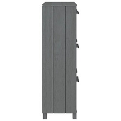 Acheter vidaXL Armoire à chaussures HAMAR Gris foncé 59,5x35x117 cm Pin massif