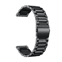 Acheter Wewoo Bracelet pour montre connectée Applicable à la génération Ticwatch / Moto360 Deuxième 460 / Samsung GearS3 / Huawei GT Universal 22 mm en acier inoxydable papillon boucle Trois perles noir