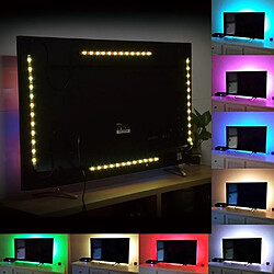  DC 5V 40CM écran plat multi-couleurs alimenté par USB TV Light 4PCS pas cher