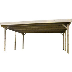 Gardenas Carport double en bois Basic 5,1 x 5 m.