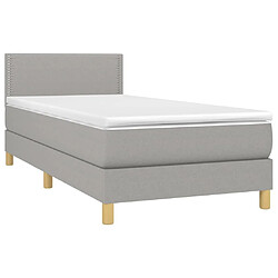 Avis Sommier à lattes et LED,Cadre à lattes de lit avec matelas pour Adulte Gris clair 90x190cm -MN32362