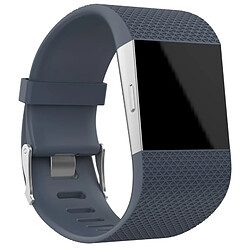 Wewoo Bracelet pour montre connectée Dragonne sport réglable losange texture FITBIT Surge bleu marine 