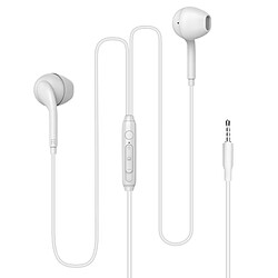 Écouteurs Jack 3.5mm avec Micro Son de qualité Fairplay Blanc