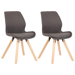 Non Lot de 2 chaises Luna en tissu