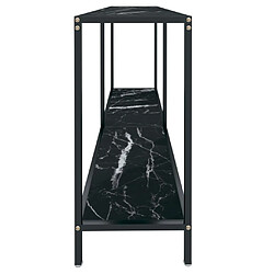 Avis vidaXL Table console Noir 140x35x75,5 cm Verre trempé