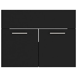 Acheter vidaXL Armoire d'évier Noir 60x38,5x46 cm Aggloméré