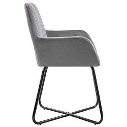 Avis Maison Chic Lot de 2 Chaises à manger,Chaise pour cuisine,Solide Structure gris velours -MN89357