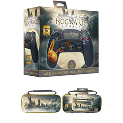 Freaks And Geeks Manette PS4 Bluetooth Harry Potter Hogwarts Legacy Vivet Doré Lumineuse 3.5 JACK + Sacoche Harry Potter XL Switch - Oled - Hogwarts