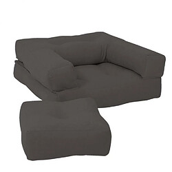 Inside 75 Fauteuil futon standard convertible MINI CUBE couleur gris foncé 