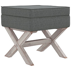 Helloshop26 Tabouret de rangement 45 x 45 x 49 cm tissu gris foncé 02_0010790