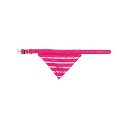 TRIXIE Collier avec bandana en nylon - XS : 19?24 cm-10 mm - Rose fuchsia - Pour chien 