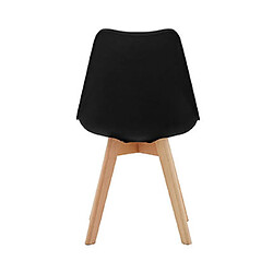 Avis Mes Lot de 4 chaises tulipe style scandinave PU noir - SCANDI