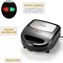 Acheter KotiCidsin Gaufrier multifonction, Croque Monsieur, Grill et Gaufrier 3 en 1, Grande Puissance de 750W - Noir