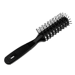 Brosse à cheveux en plastique de style de nervures peigne brosse antistatique de cheveux bouclés de salon bleu