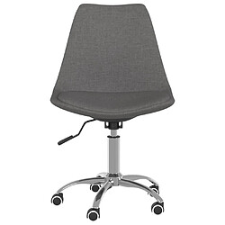 Avis Maison Chic Chaise Gaming | Chaise pivotante de bureau Ergonomique Fauteuil Gris foncé Tissu -GKD90506