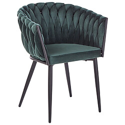 Beliani Chaise de salle à manger Set de 2 Vert foncé MILAN pas cher