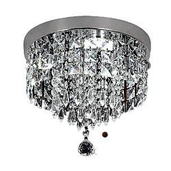 Universal Ampoule cristal CH Heller Lustre moderne à LED Fixation en acier inoxydable ; perles de 250 mm 