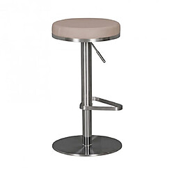 Acheter Mes Tabouret de bar rond réglable en hauteur 38x38x57/82 cm en PU taupe