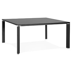 Alterego Table de réunion / bureau bench 'XLINE SQUARE' noir - 160x160 cm