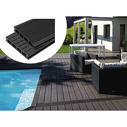 Habitat Et Jardin Pack 10 m² - Lames de terrasse composite alvéolaires - Gris