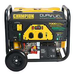 CHAMPION POWER EQUIPMENT Groupe électrogène 7000W hybride essence/gaz CHAMPION Moteur OHV 4T 439 cm³ Démarrage electrique et manuel Autonomie 13h