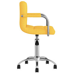 Acheter vidaXL Chaise pivotante de salle à manger Jaune moutarde Tissu