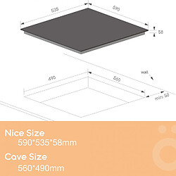 Acheter Nice Table de cuisson en céramique Linarie LS60C3Z 3 zones 60 cm