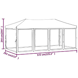 vidaXL Tente de réception pliable avec parois Blanc 3x6 m pas cher