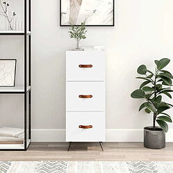 Maison Chic Buffet,Meuble de Rangement,commode pour salon,Cuisine blanc 34,5x34x90 cm bois d'ingénierie -MN72133