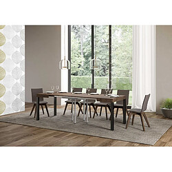 Avis Itamoby Table Extensible Everyday 90x90/246 cm. Noyer cadre Anthracite