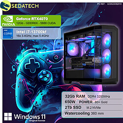 Sedatech PC Gamer • Intel i7-13700KF • RTX4070 • 32Go RAM • 2To SSD M.2 • Windows 11