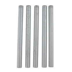 5pcs rondes de cachet de cire de cachet scelle la colle pour outils de noce argent Baguettes de cire à cacheter avec mèche