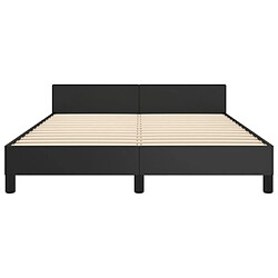 Acheter vidaXL Cadre de lit avec tête de lit sans matelas noir 140x190 cm