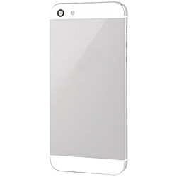 Wewoo Pour la couverture arrière d'alliage blanc de logement complet de iPhone 5