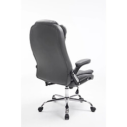 Decoshop26 Fauteuil de bureau sur roulettes confortablement rembourrés avec accoudoirs en PVC gris et métal chromé 10_0002658 pas cher