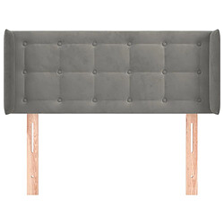 Avis Maison Chic Tête de lit scandinave avec oreilles,meuble de chambre Gris clair 83x16x78/88 cm Velours -MN23310