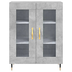 Maison Chic Buffet,Meuble de Rangement,commode pour salon,Cuisine gris béton 69,5x34x90 cm bois d'ingénierie -MN25650 pas cher