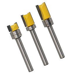 3pcs 6mm coupe du bois rainurage cutter avec outil de coupe roulement joint de fraisage pour mortaise