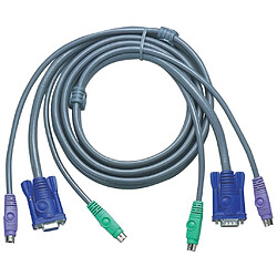 KVM Jeu de câbles, ATEN VGA, PS/2 , 2L-5002P/C, longueur 1,8m