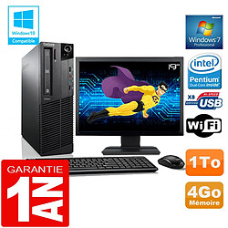 PC Lenovo M92p SFF Intel G630 Ram 4Go Disque 1 To Wifi W7 Ecran 19" · Occasion 