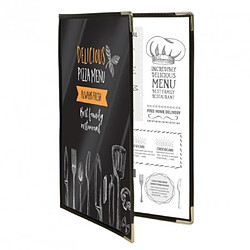 Materiel Chr Pro Protège-menus Securit Crystal format A4 double - Boite de 3 -