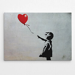 EPIKASA Impression sur Toile Banksy Fille avec ballons