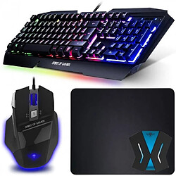 Pack Clavier Souris PS4 Pro-K5 RGB et Convertisseur 