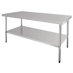 Table Inox Professionnelle Centrale Gamme 900 - Etagère - Vogue 