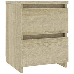 vidaXL Table de chevet Chêne sonoma 30x30x40 cm Bois d'ingénierie