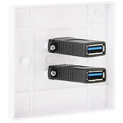 Avis Wewoo Le double panneau de plaque de mur de de chargeur de de maison de prises d'USB 3.0 femelle