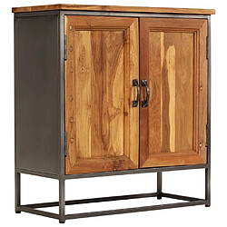 Maison Chic Buffet,Meuble de Rangement,commode pour salon,Cuisine Teck recyclé et acier 65 x 30 x 70 cm -MN50004