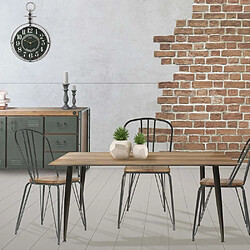 The Home Deco Factory Table repas plateau en bois Indus.